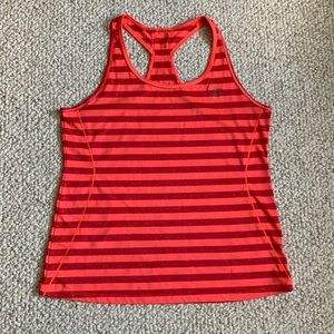 New Balance lightning dry bright coral striped tank